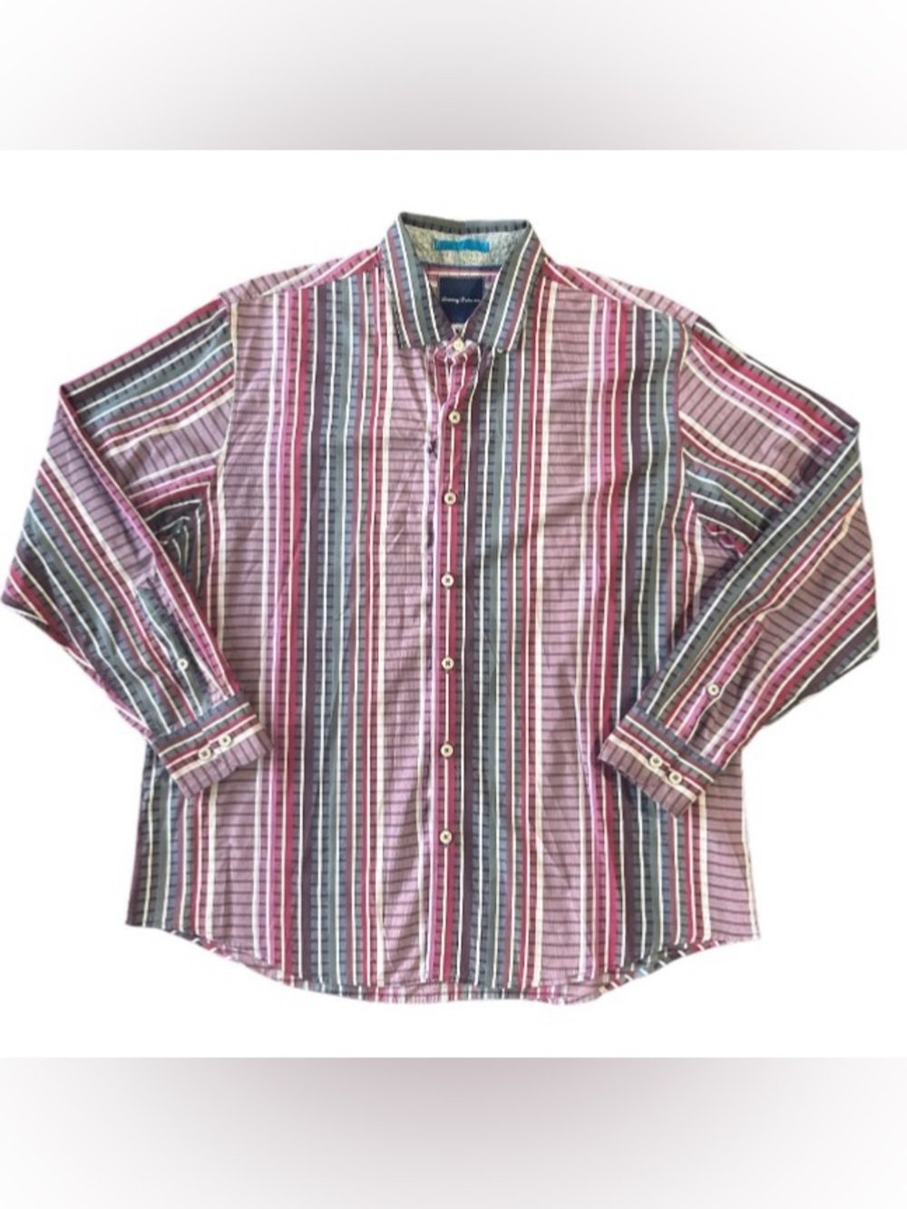 Tommy Bahama Men’s XL Long Sleeve Button Down Shirt 100% Pima Cotton Preppy